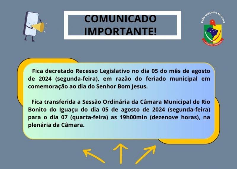 COMUNICADO IMPORTANTE!